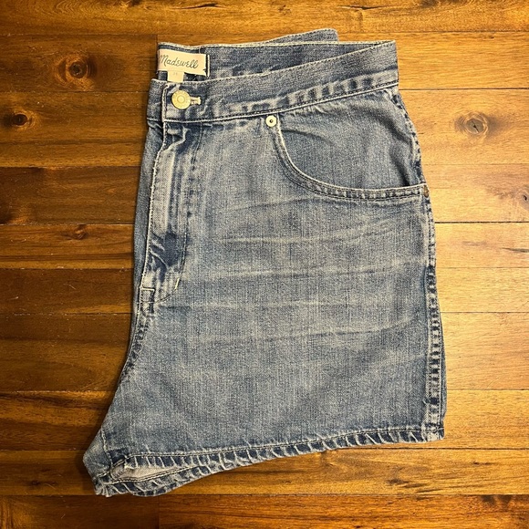 Madewell L 30 Denim Shorts Back Zipper Pockets - Picture 4 of 4